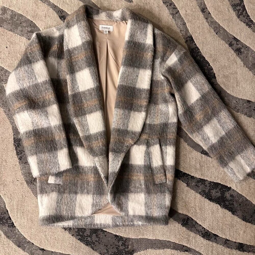 Evereve coat wool with silk lining 🐰
